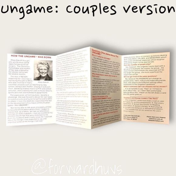 Vintage | The Ungame | Couples Version | Pocket Size - Picture 7 of 9